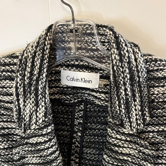 Calvin Klein Marled Black and White Soft Blazer - Picture 2 of 5